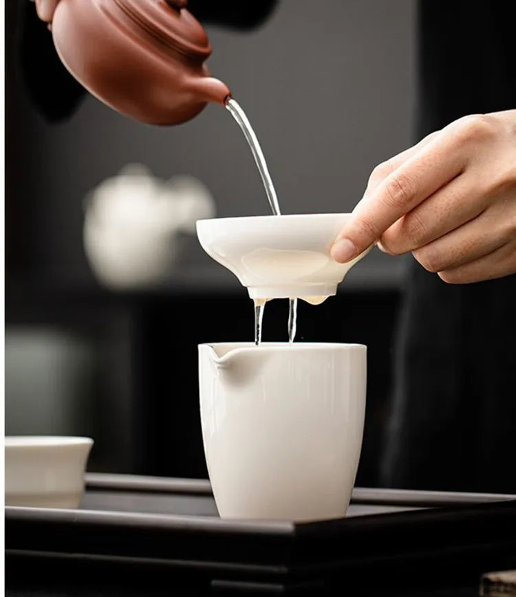 Gongfu Tea Strainer & Glass Pitcher Set
