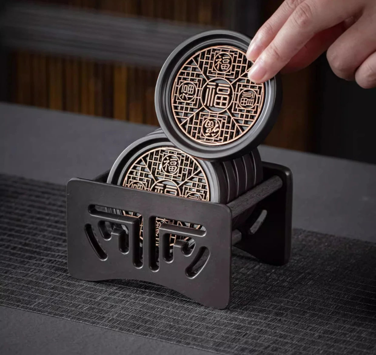 Chinese-Style Tea Cup Coaster