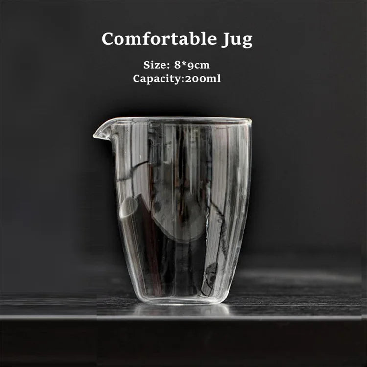 Gongfu Tea Strainer & Glass Pitcher Set