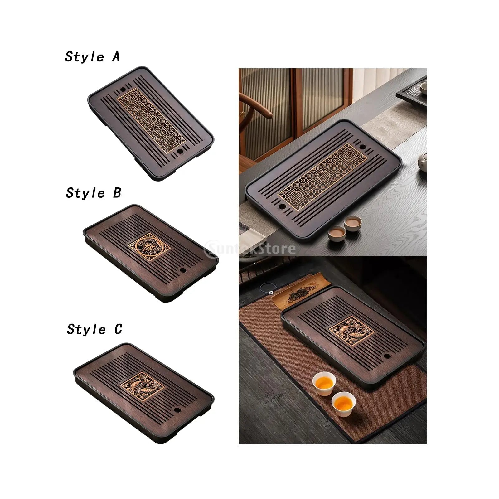 Gongfu Tea Tray with Drainage Base