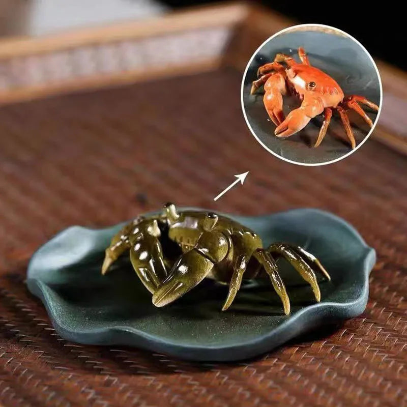 Color-Changing Purple Clay Crab Tea Pet