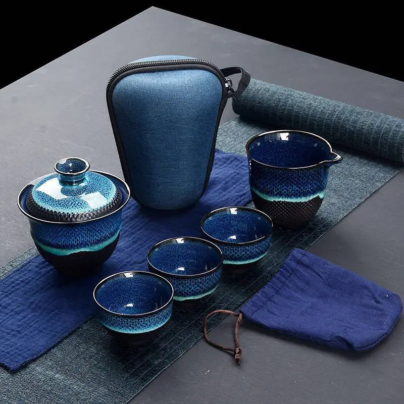 Ceramic Gongfu Travel Tea Set