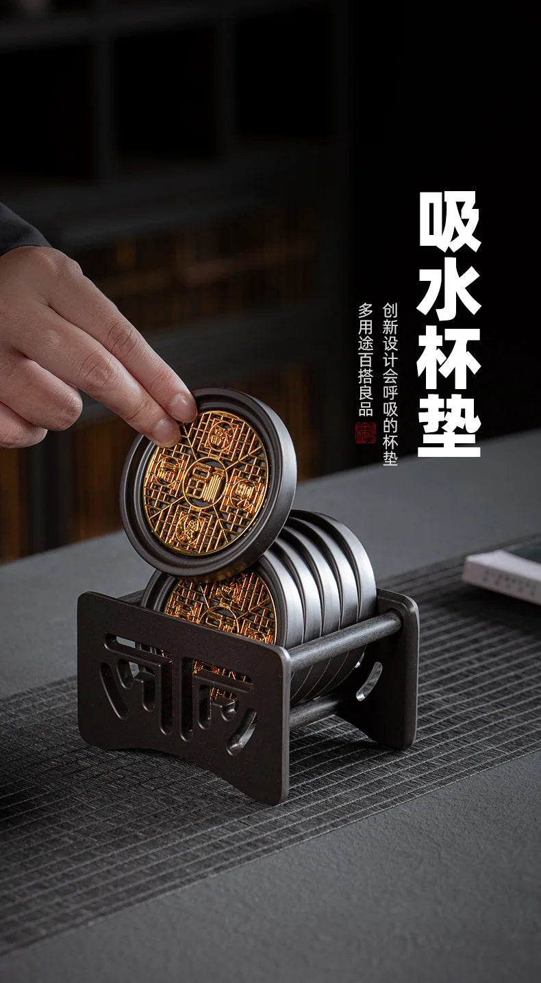 Chinese-Style Tea Cup Coaster