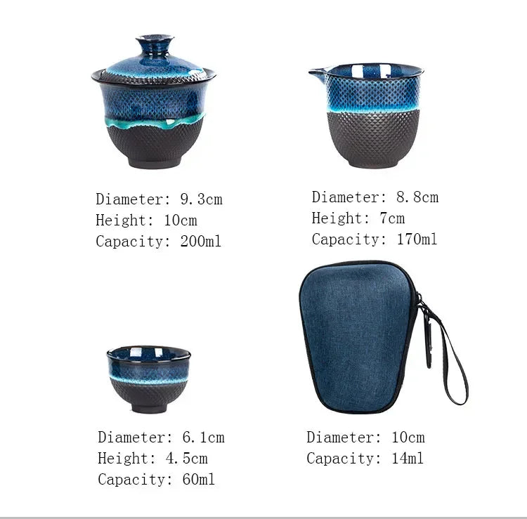 Ceramic Gongfu Travel Tea Set