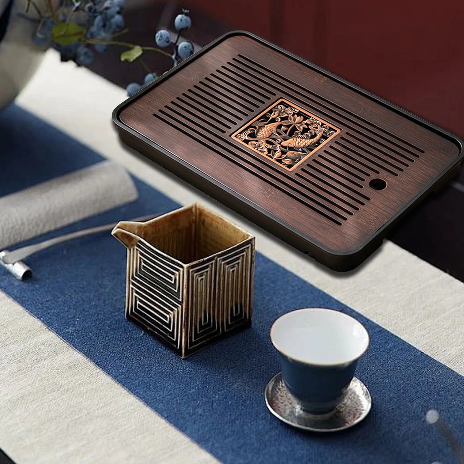 Gongfu Tea Tray with Drainage Base