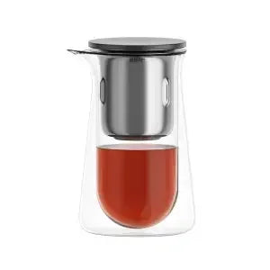 Glass Teapot with One-Button Infuser