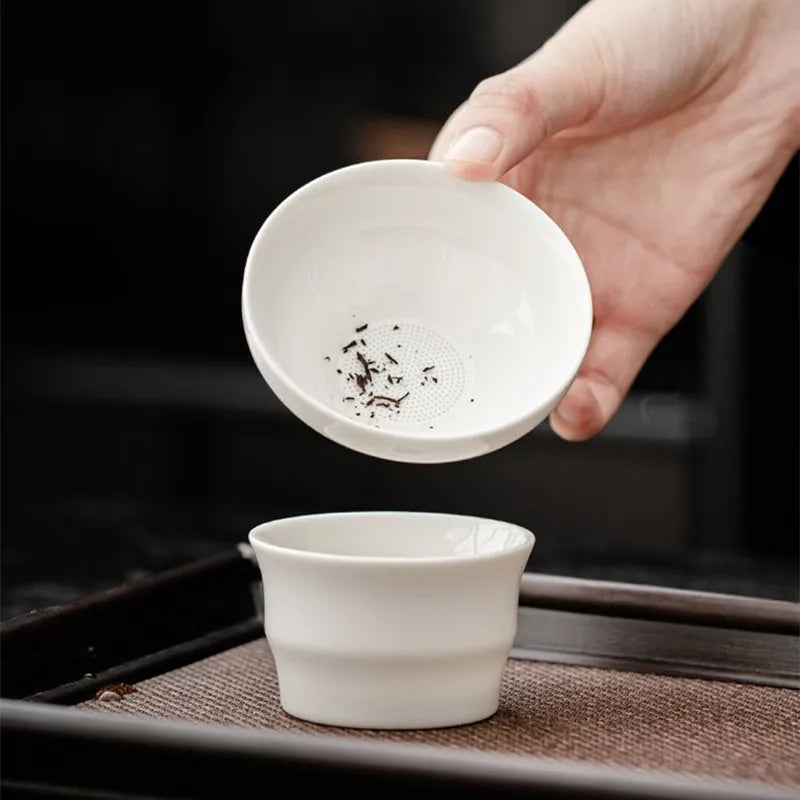 Gongfu Tea Strainer & Glass Pitcher Set