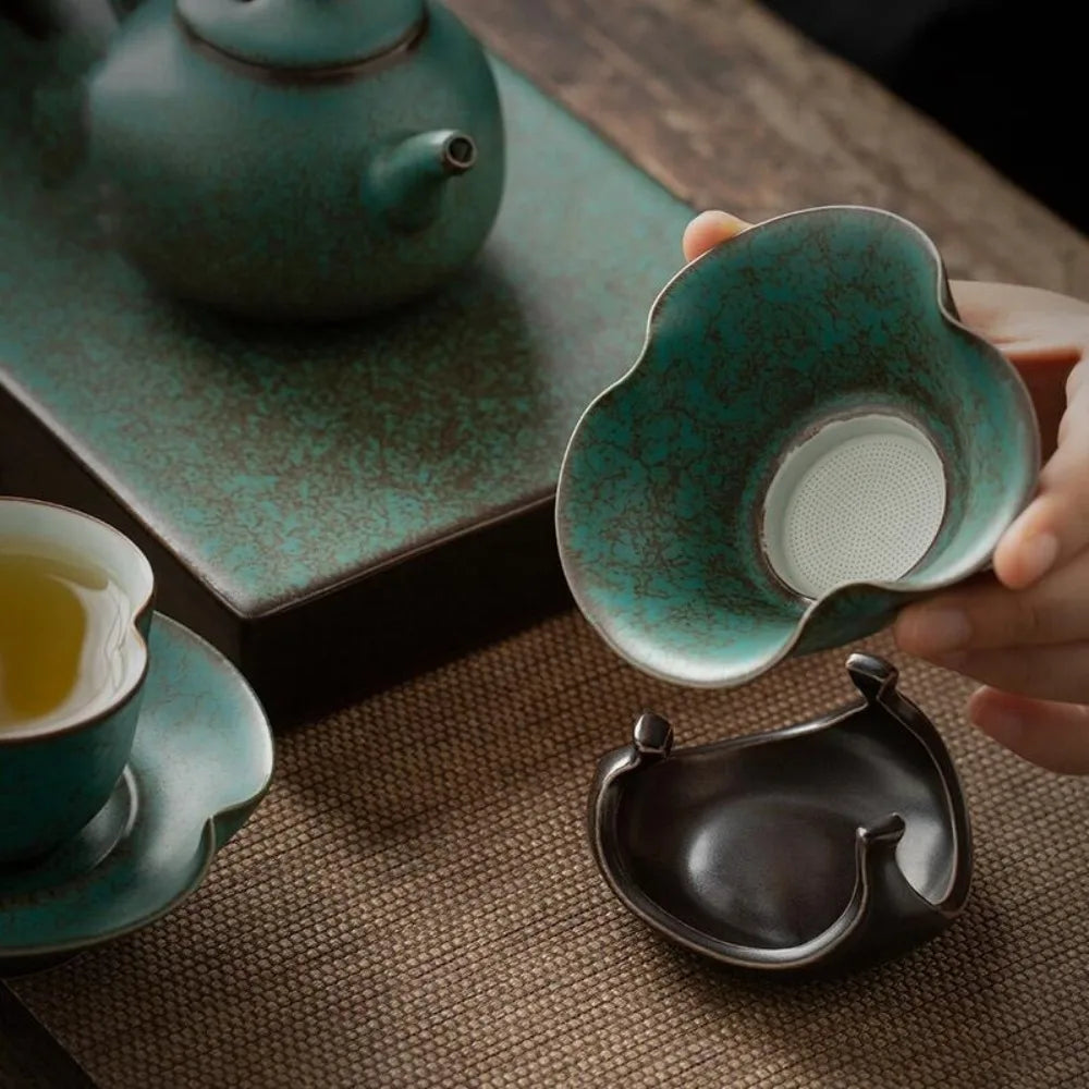 Kiln-Fired Ceramic Gongfu Tea Strainer