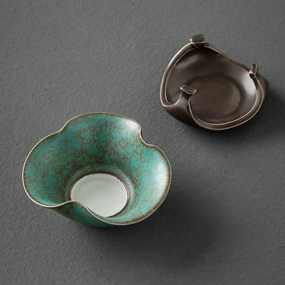 Kiln-Fired Ceramic Gongfu Tea Strainer