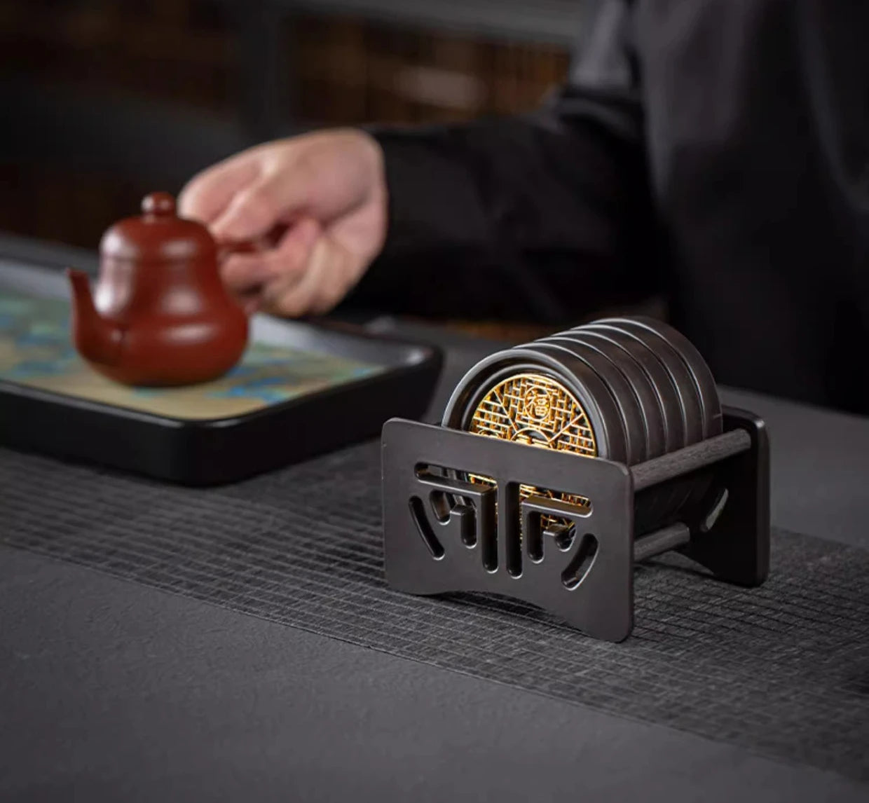 Chinese-Style Tea Cup Coaster